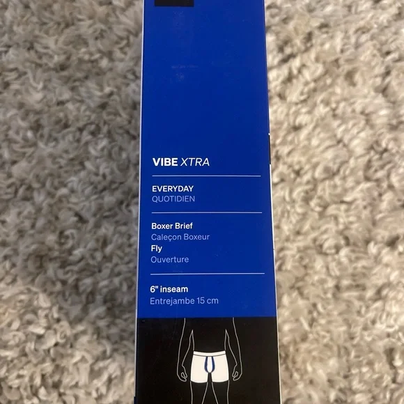 Saxx Vibe Extra Boxer Briefs Men Size L Black Everyday 2 Pack NWT Ballpark Pouch - Picture 5 of 5